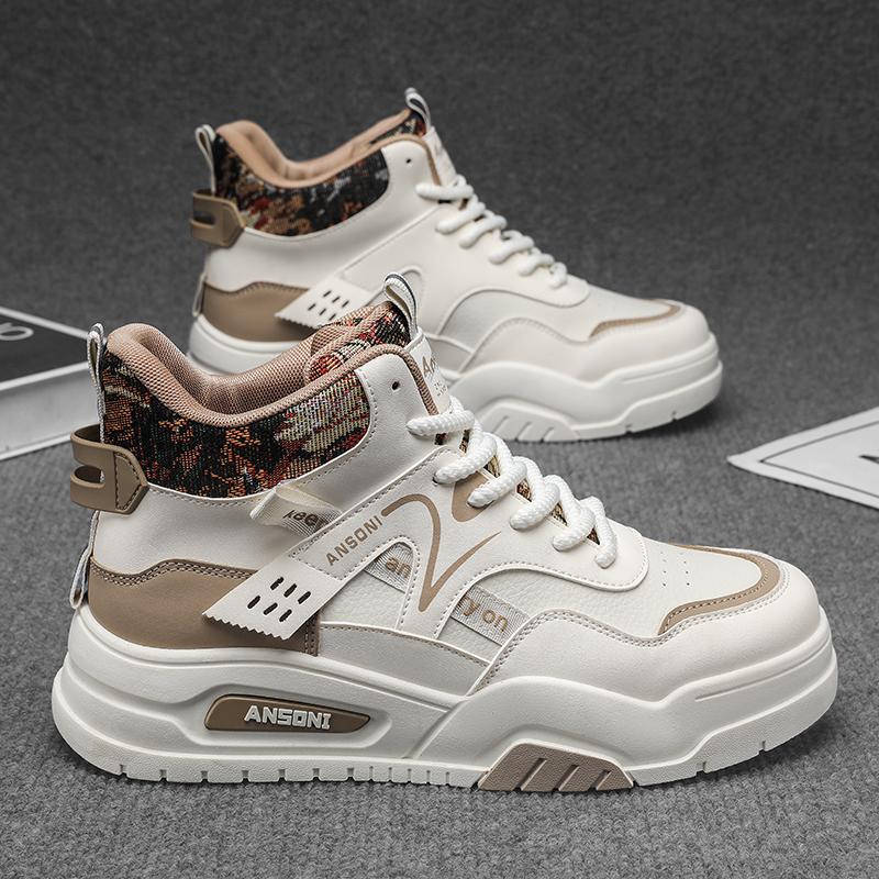 

Новые мужские классические модные кроссовки на высокой платформе для скейтбординга на толстой подошве для четырех сезонов, удобные кроссовки для баскетбола с мягкой подошвой 44