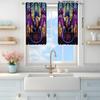 2pcs Stained Glass Dragon Printed Curtain - Artistic Home Decoration Curtains, All Season Decorative Curtains