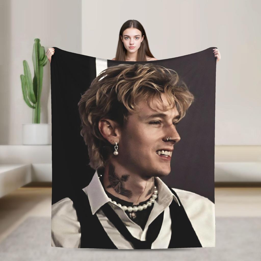 Manta MGK Lost Americana Tour 2025-2026 Múltiples Tamaños Suave y Ligera Mantas de Tiro para Sofá Sillón y Cama