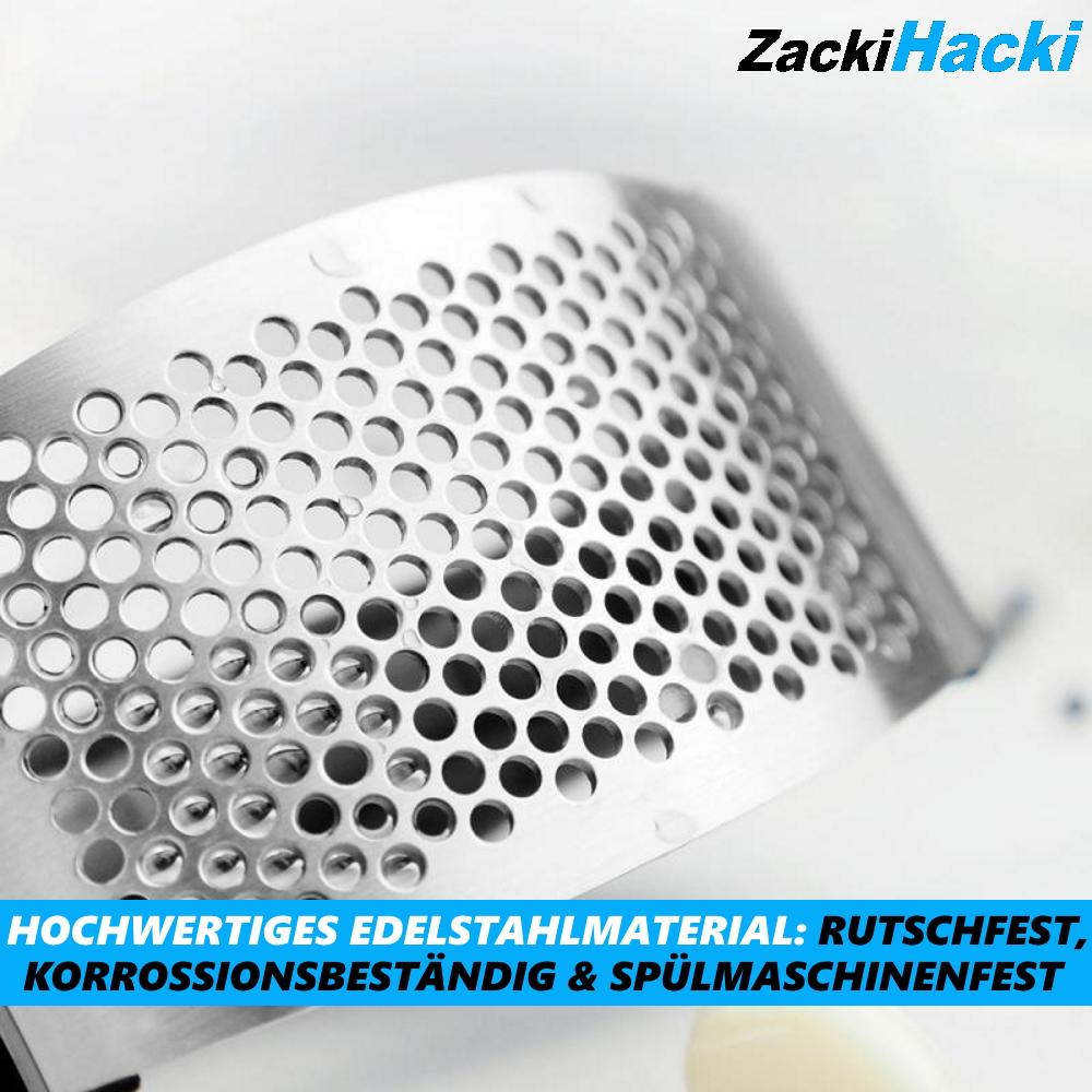 ZackiHacki Garlic Press Stainless Steel Garlic Cutter Ginger Garlic Crusher