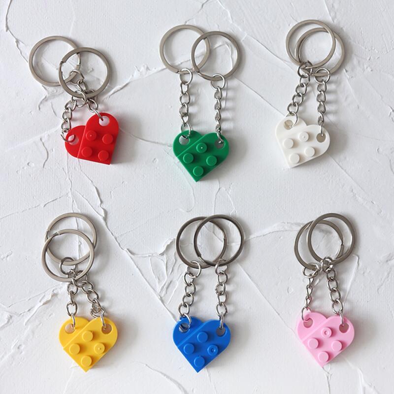 Custom Initial Heart Couple Keyring Case Included (Initial X) 1-2. Only the red key ring