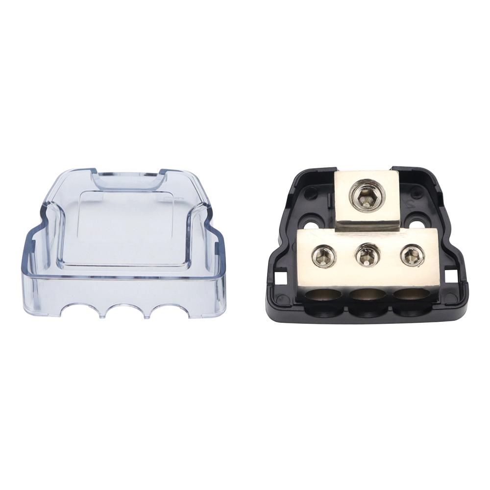 3 Way Distribution Block Car Audio Power Wire Splitter  0 Gauge in  4 Gauge Out