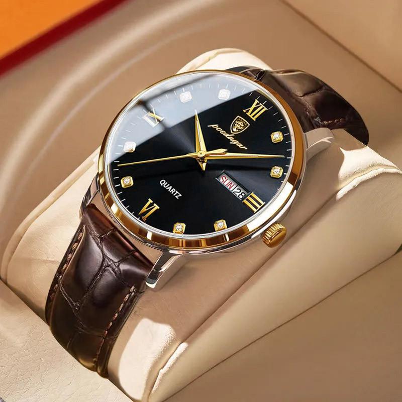 Belt Men'S Watch Slim Fashion Calendar Quartz Watch
