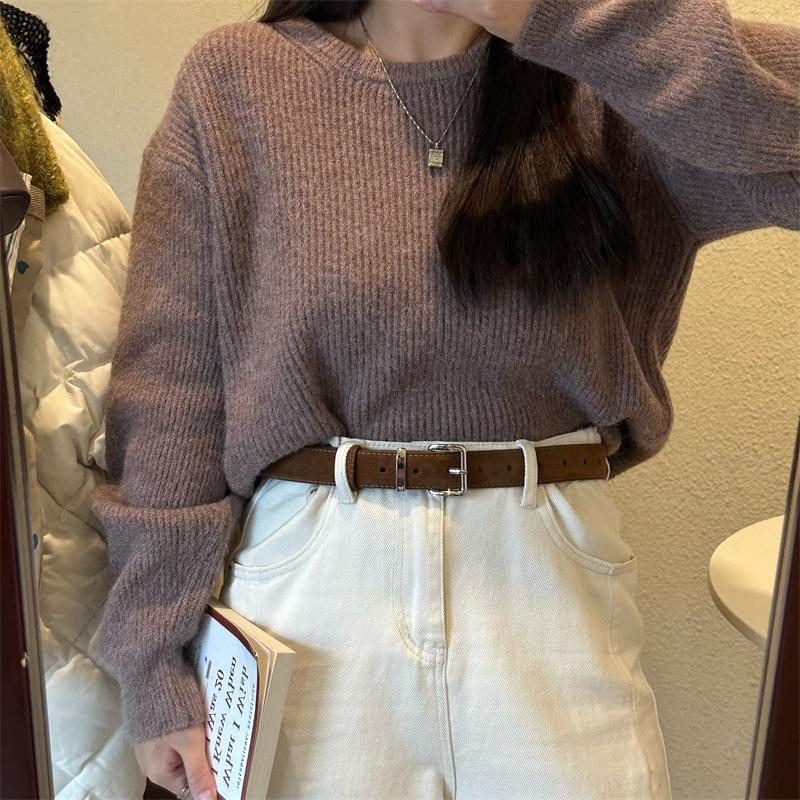 Vintage Suede Leather Belt for Women Genuine Cowhide Belts with Sliver Buckle Perfect for Jeans & Dresses Skinny Belt