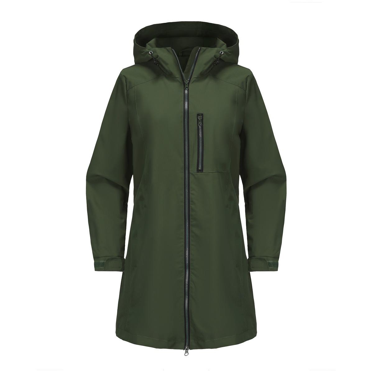 

Women s Outdoor Windproof Waterproof Jacket Hooded Long Sleeve Loose Casual Spring Autumn Coat L