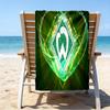 Green Werder Symbol Beach Towel - Soft, Absorbent Microfiber, Lightweight, Ideal for The Beach, Parties, Travel, Camping fan gifts