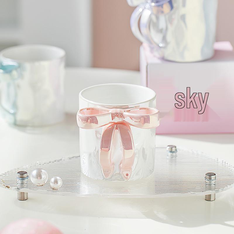 Elegant Bow Ceramic Mug - Luxury Gift for Friends and Office