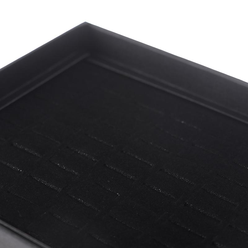 100 Ring Lady Jewelry Display Storage Box Case Tray Show Organiser Holder Black#