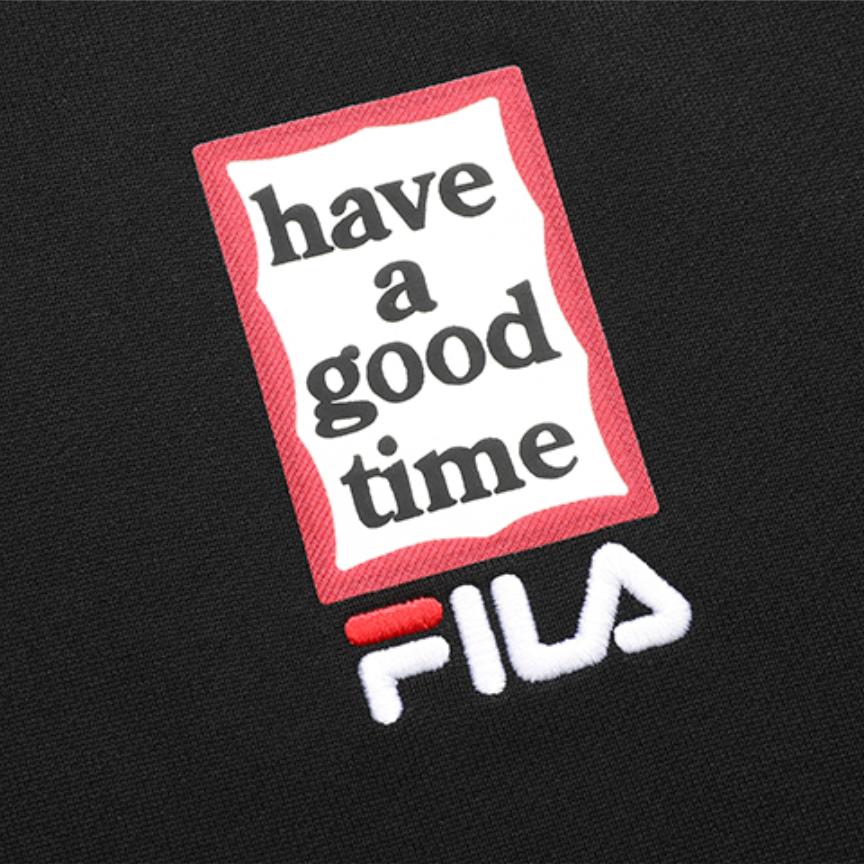 New FILA Have A Good Time Collection Sweatshirt Unisex Jet Black F11U149207F-BK