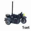 MOC Set Deutsches Militärmotorrad Bausteine Fahrzeugmodell Figuren Zubehör Soldaten WK2 Transport SWAT Spielzeug Baustein