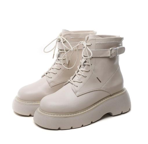Fashion AIYUQI Women Booties Genuine Leather 2025 Winter New Platform Ankle Boots Women Retro Fleece Round-toe Fashion Boots Women