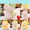 Adorable Sunflower Plush Toy Snake Year Of The Snake Zodiac Mascot Gift For Weddings And Company Events