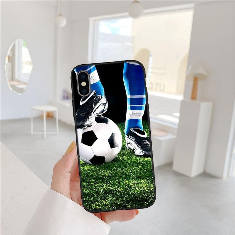 CJ55 Football Soccer Soft Shell Phone Case for Samsung Galaxy S20 S21 S22 Ultra FE + Plus A21S A22 A24 A25 A26 A30 A30S A31