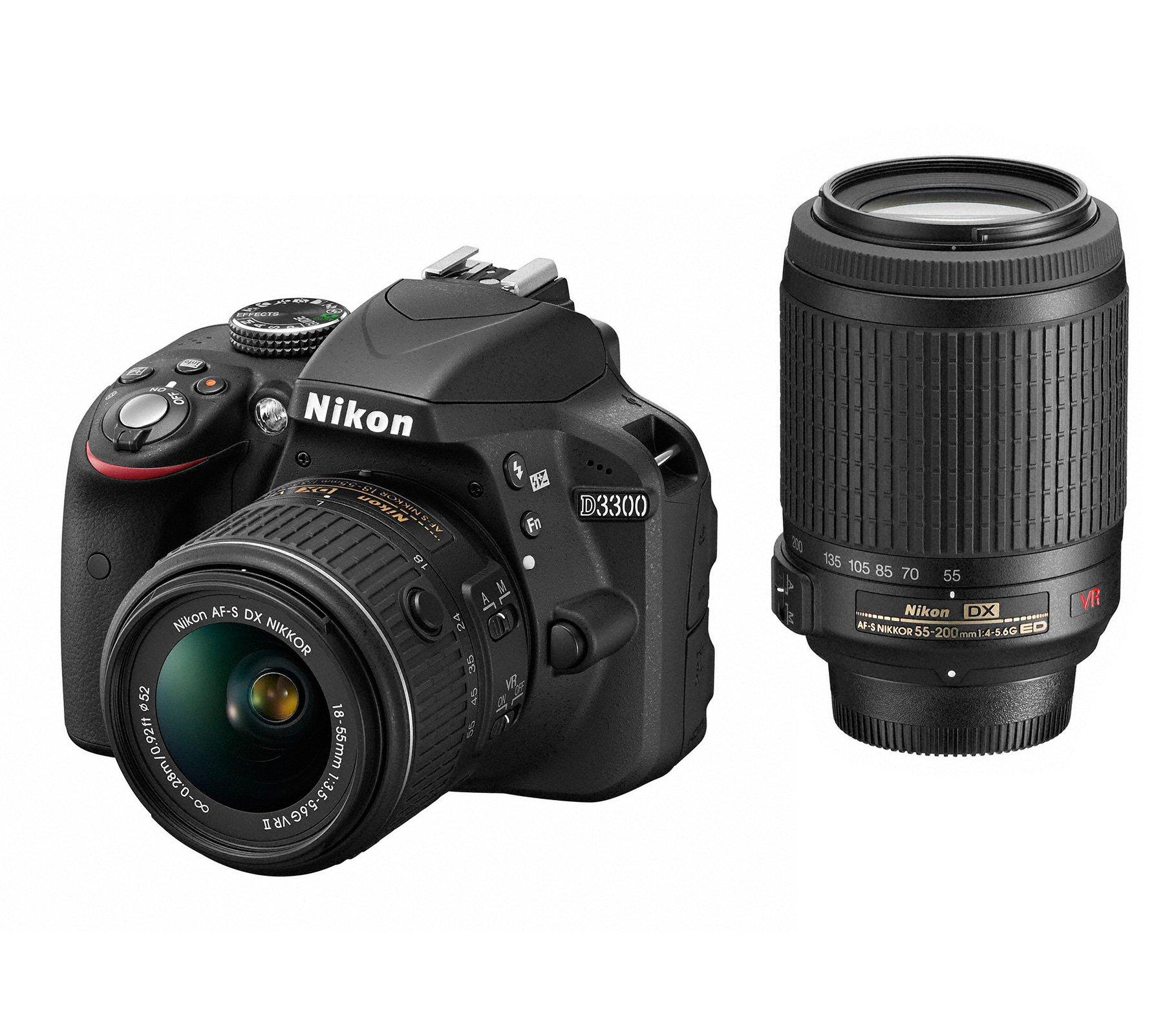 

Nikon Digital SLR Camera D3300 Double Zoom Kit Black D3300WZBK чорний