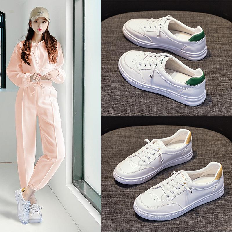 Women's shoes versatile casual top layer cowhide women's shoes mesh shoes 2025 autumn new large breathable board shoes