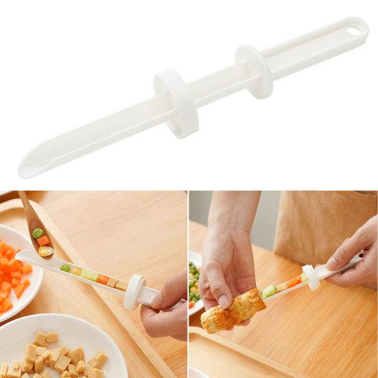Food Stuffing Tool Ergonomic Handle Sausage Veggie Stuffing with Movable Baffle Groove Design Kitchen Gadget