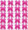 Pack of 20 8-inch Pink Large-size Cheerleader Bow Hair Accessories Girls and Girls Handmade Luo Ribbon Sports Hair Accessories