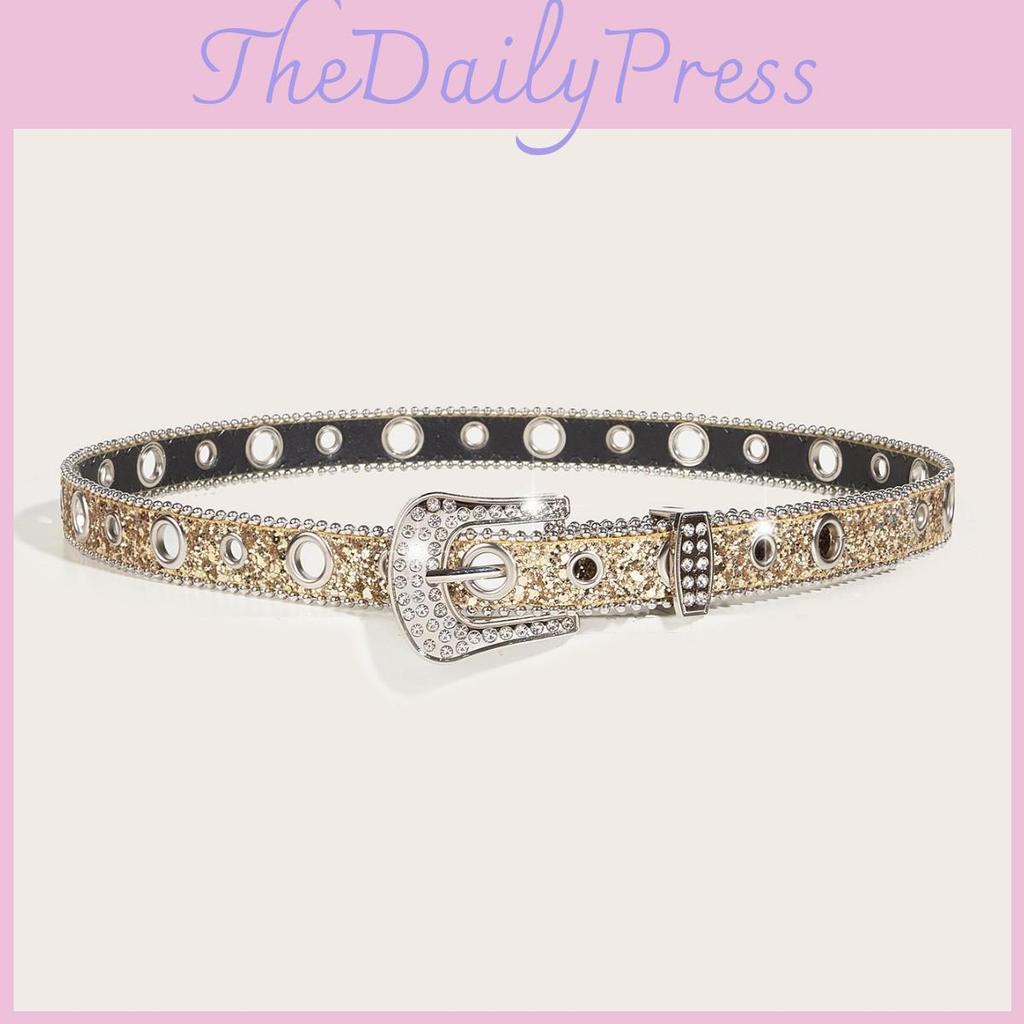 Fashion Pearl Embellished Pu Leather Belt For Women With Silver Alloy Buckle For Casual And Chic Looks