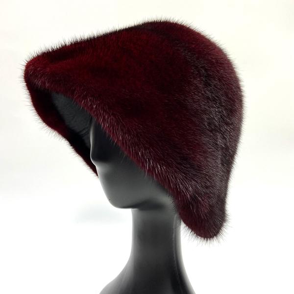 

Горячая Роскошная женская шапка из натурального меха норки, зимняя модная женская панама, холодная шапка, уличная теплая снежная меховая шапка-ведро, купольные шапки Nana One Size винный