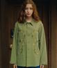 FRITUR Flower Jardin Embroidery Shirt Khaki_F253St07