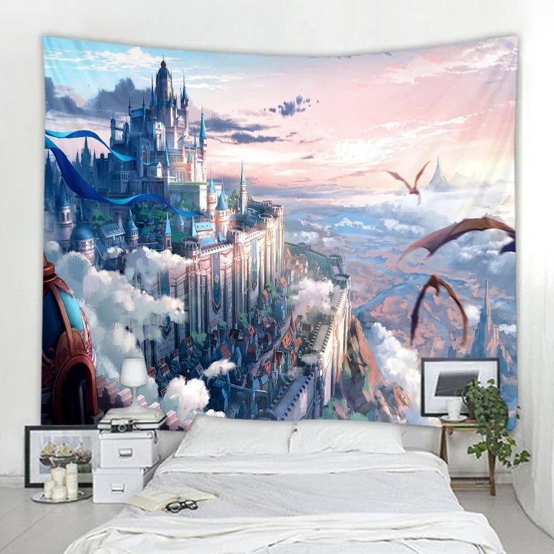 

Персонажи мультфильмов фон декоративный гобелен домашний декор стены офис гостиная гобелен 100x75cm