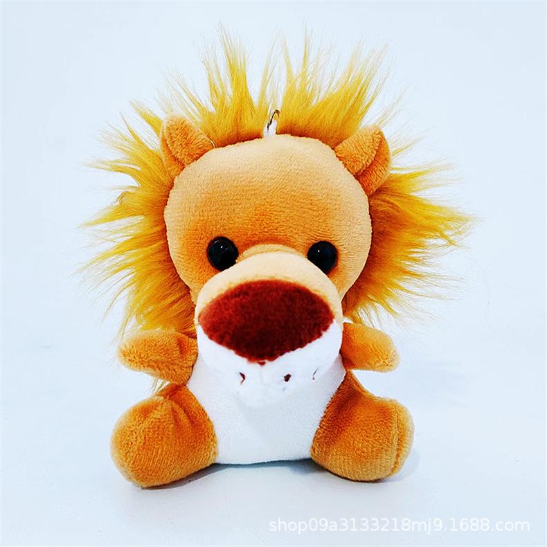 

Animal Forest Keychains Cartoon Stuffed Jungle Plush Dolls Lion Tiger Monkey Elephant Giraffe Leopard Bag Charm Children S Gift