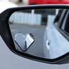 Car Frameless Blind Spots Mirror 1 Pair Cute Heart Shape Side Mirror Rearview Mirror Auxiliary Car Accessories for Car SUVs