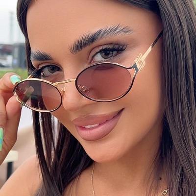 Keduen 2024 Retro Oval Hollow Sunglasses - European & American Fashion Hot Girl Style