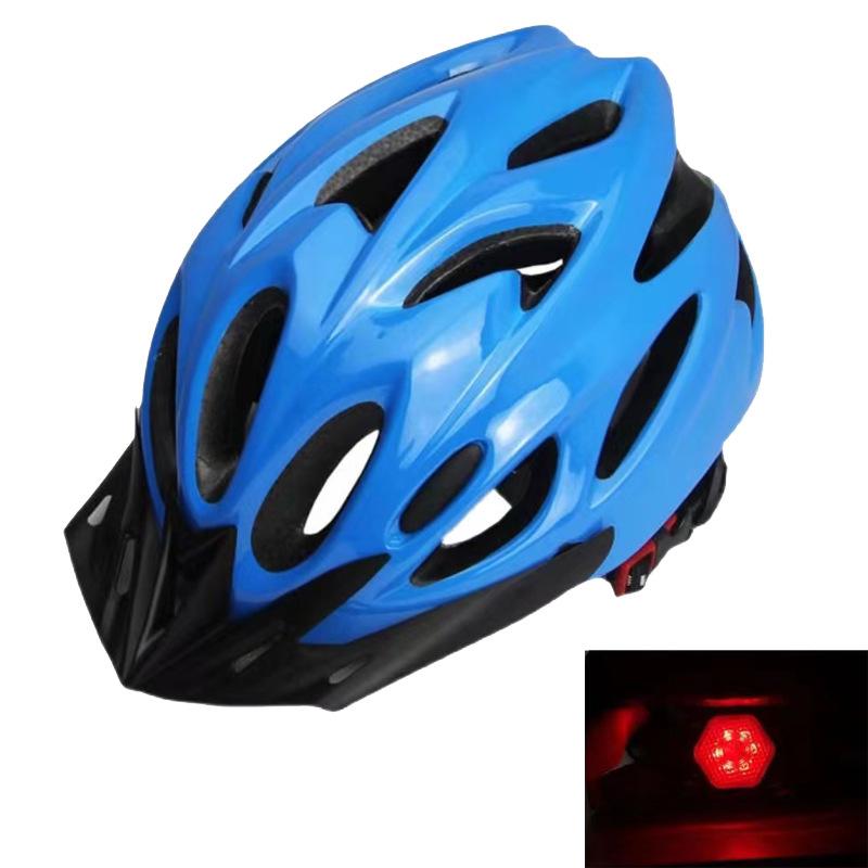 Bicycle helmet with tail lights, bicycle riding, mountain road bike helmet, integrated cycling cap
