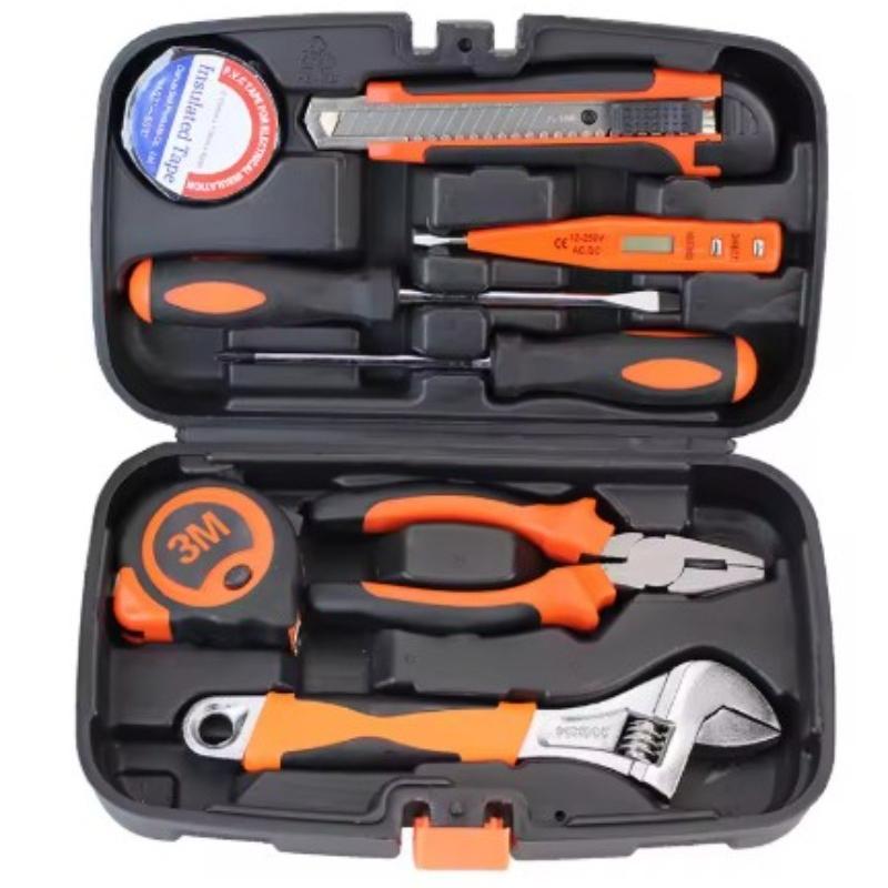 9PCS Manual Hardware Tool Set, Woodworking Electric Toolbox, Household Combination Set