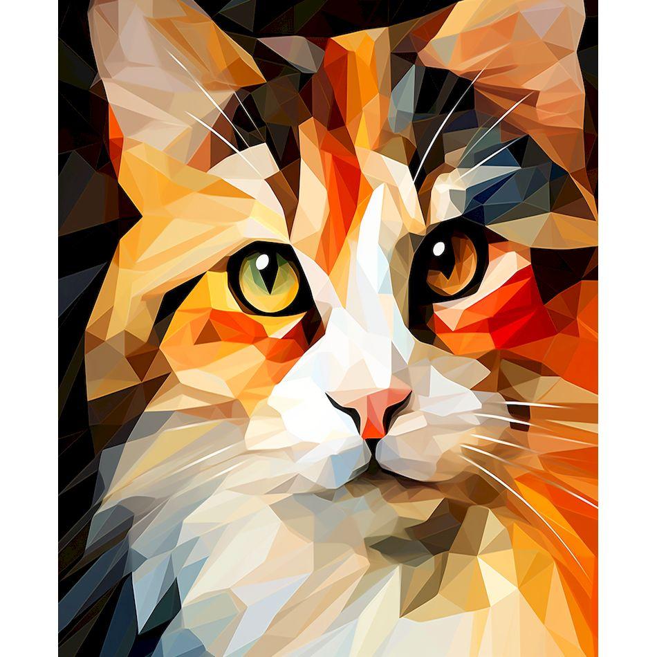 CHENISTORY Paint By Numbers Colorful Cat Animal Acrylic Drawing Canvas Wall Art Oil Painting By Numbers DIY Home Decoration