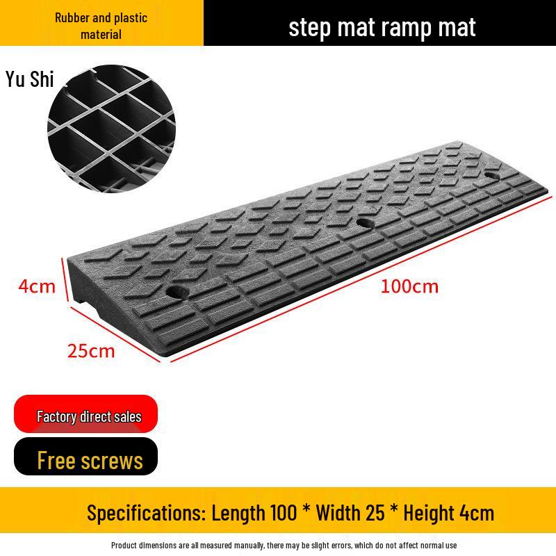 Heavy-Duty Rubber/Plastic Curb Ramp & Speed Bump Pad