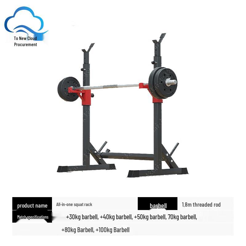 Home Gym Power Rack with Bench Press and 100kg Barbell Set