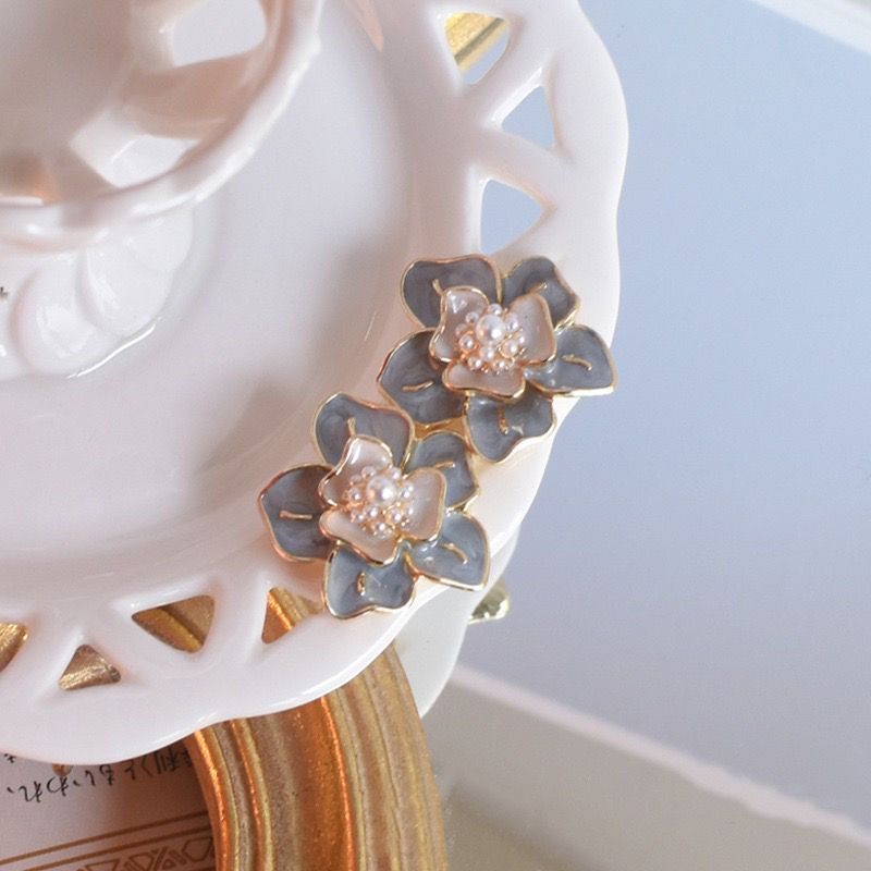 

Пикассо Цветок Французская Картина Маслом Ретро Полимерная Глина Капельные Глазурованные Цветочные Серьги Вход Люкс Элегантные Нежные Серьги