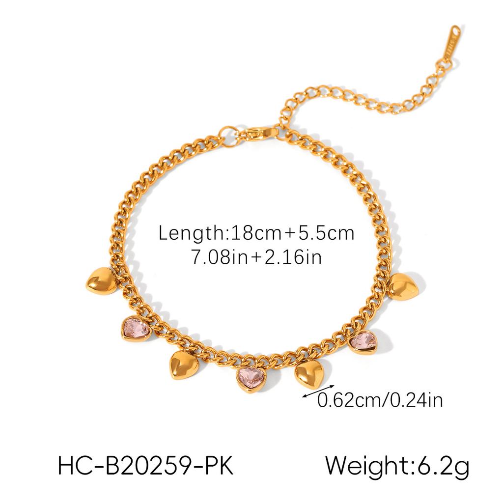 Titanium Steel Zircon Bracelet Minimalist Luxury Jewelry Versatile Elegant Women's Bracelet