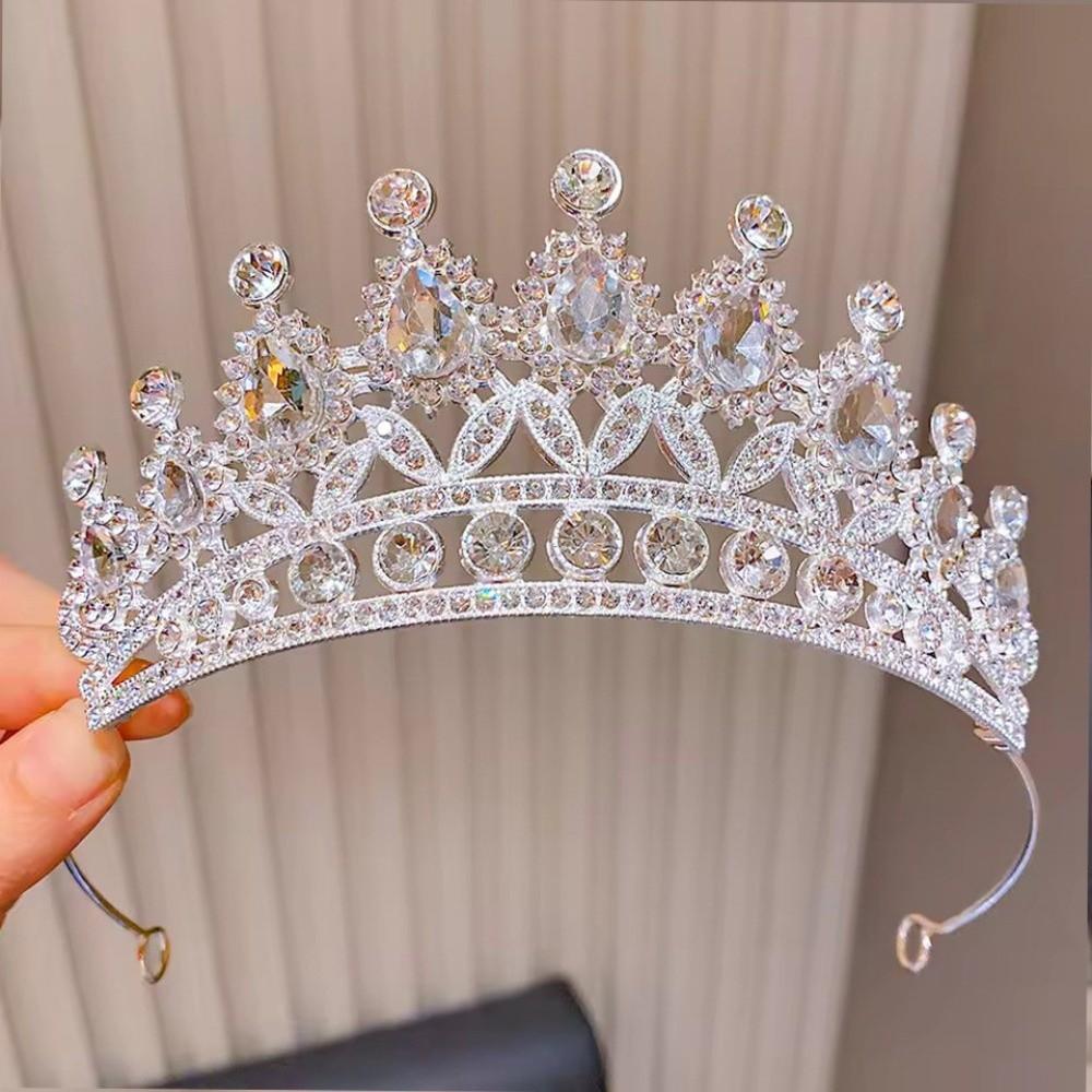 Multi-Color Children Princess Crowns Fashionable Rhinestone Tiaras for Girls