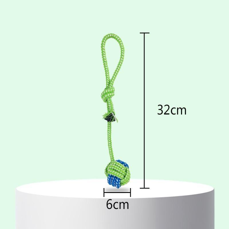 Nibble Pet Dog Toy Puppy Tooth Cleaning Rope Knot Dog Training Toys Resistant Dog Rope Toys Grinding Teeth Pet Cotton Rope