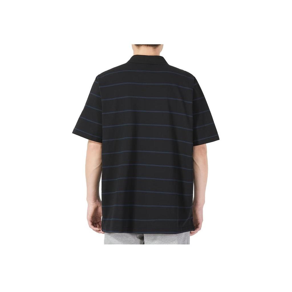adidas Embroidered Striped Half-Button Polo Shirt Men Tops Black IA8163