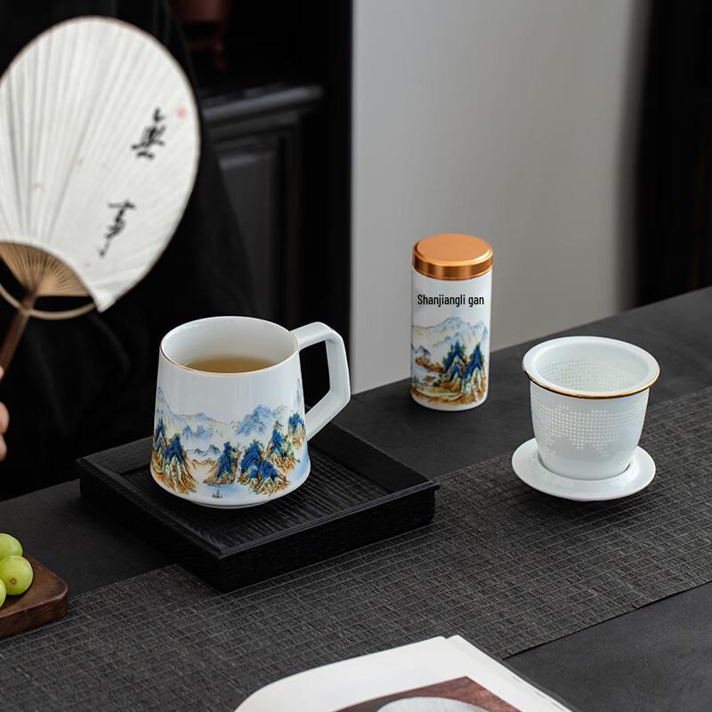 TLAKEHO Ceramic Tea Infuser Cup