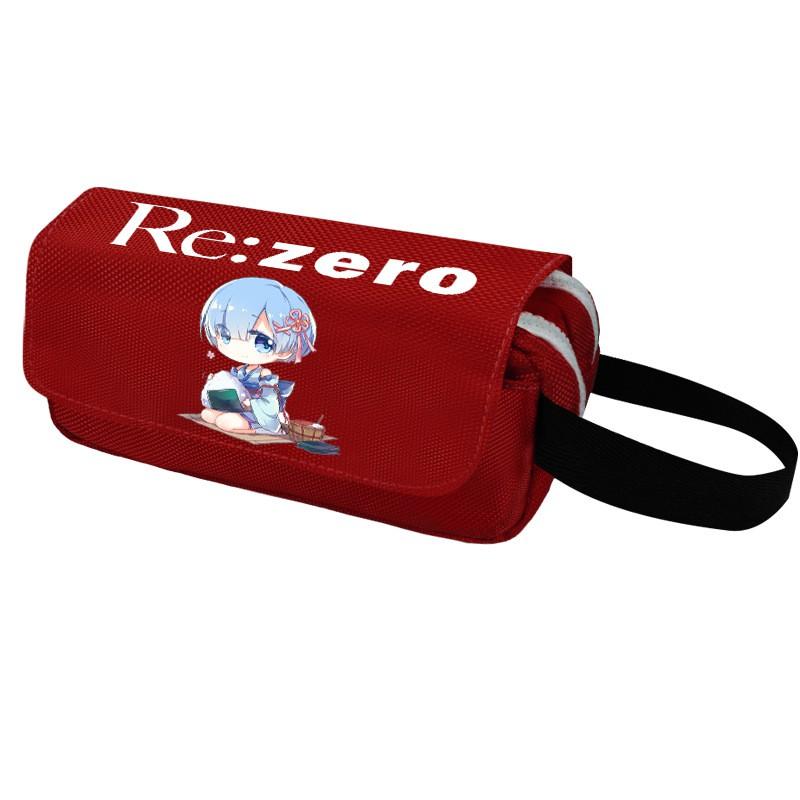 Anime Pencil Case Large Capacity Double Zipper Canvas Organizer Students