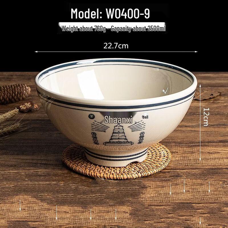 

Abay Retro Chinese Ceramic Noodle Bowl