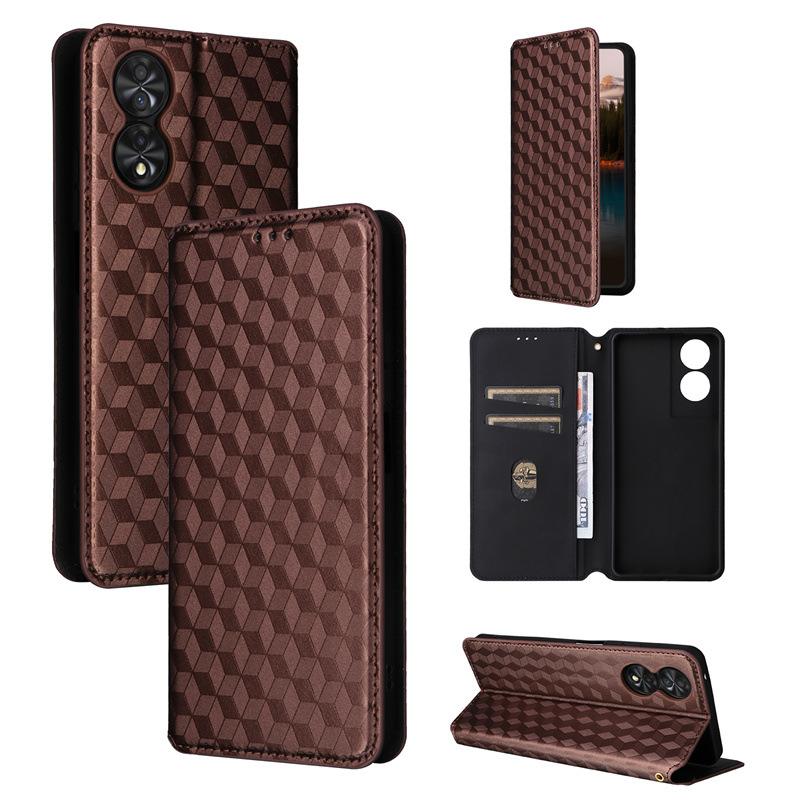 Leder Klapphüllen für TCL 40 NxtPaper 4G Handyhülle Klapphülle Ständer Stoßfest Langlebig Retro Schutzhülle