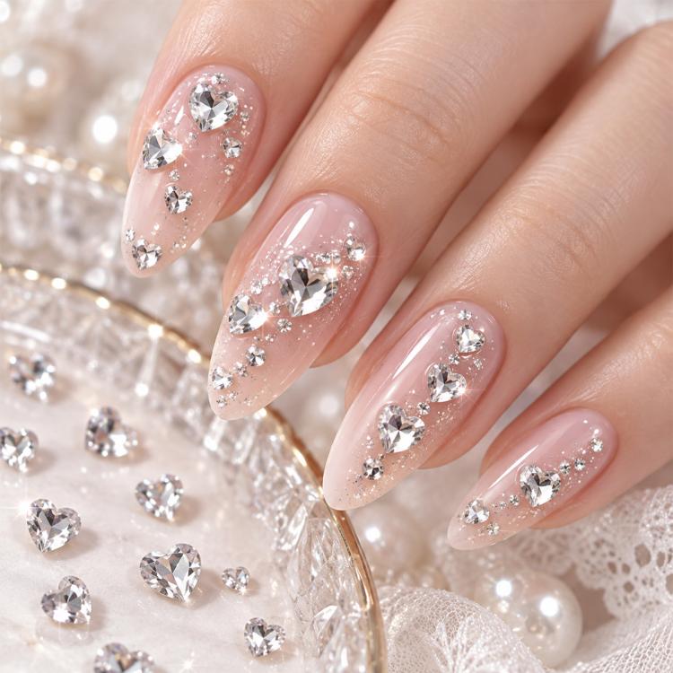 1440 PCS / Set Mini Flat Bottom Sparkling Diamond Nail Jewelry Set