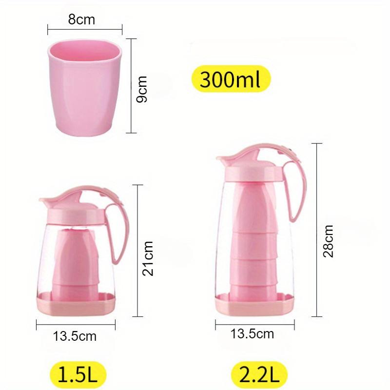 3ks/5ks Sada náhodné barvy Jednoduchá uzavřená plastová láhev na studenou vodu Vodní sada Džusový džbán Kreativní lisovací láhev na vodu