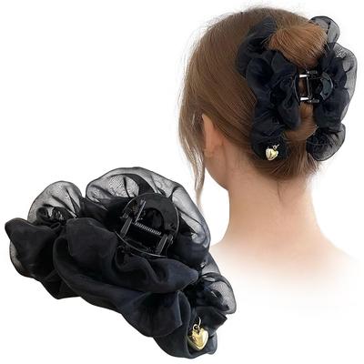 FASELE Bun Clip Hair Casual Cute Fluffy Accessory Holder Popular Korean Style Ladies Office Ornament Stylish Elegant Gift Mothers Day Present