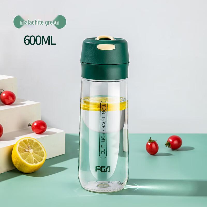FUGUANG 600ML Portable Sports Water Bottle with Straw