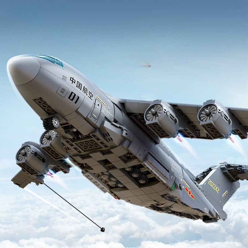 

1416PCS Military Series - Chinese Air Force Y-20 Transport Aircraft Building Block Toy NO BOX