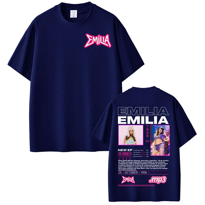 Emilia Mernes MP3 Tour Tshirts Men Women Fashion Hip Hop Oversized T Shirt Comfort Cotton Short Sleeve Tshirt Streetwear