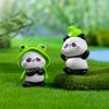 6Pcs Cute Resin Mini Panda Figurine Kawaii Accessories House Decoration Desk Garden Home Decor Animal Ornaments Kids Toy Gifts