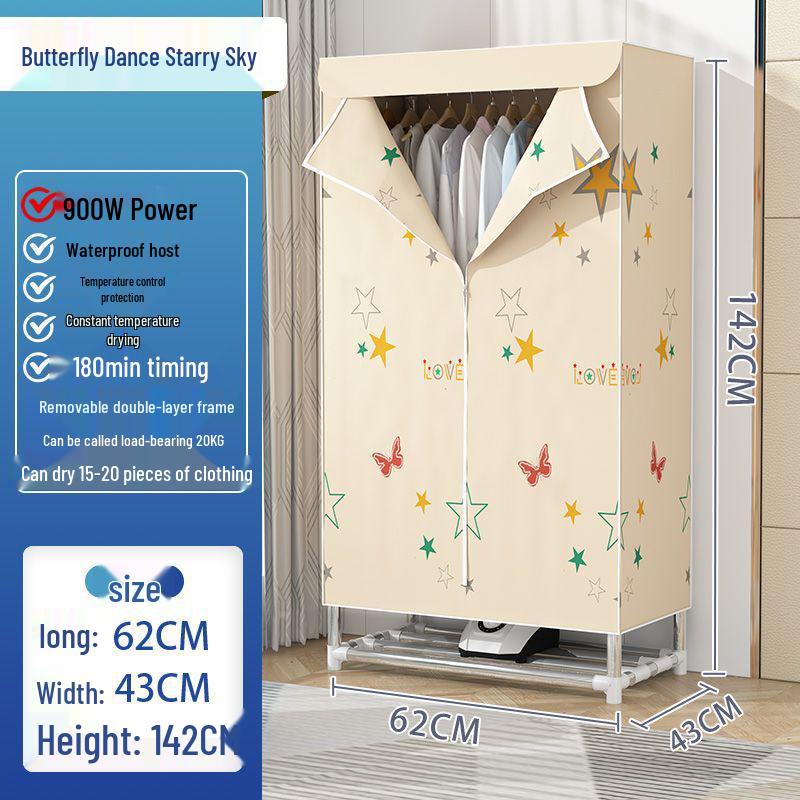 Thickened Steel Pipe Cloth Wardrobe for Bedroom or Dorm Storage, Winter Style